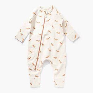 Sapling Child Fox Waffle Zip Romper,  NWTS, SZ 6-12 months